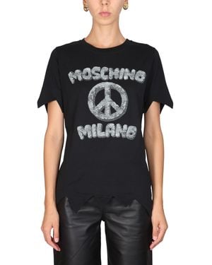 Moschino Flinstones Print T-Shirt - Black