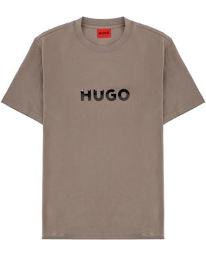 HUGO T-Shirt "Dumeo" Con Logo - Grey