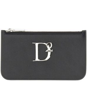 DSquared² Logo Mini Clutch - Black