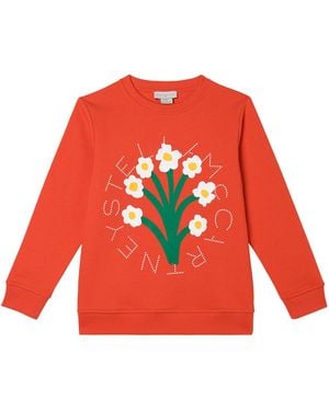 Stella McCartney Stella Mc Cartney Jersey With "Sunflower" Logo - Red