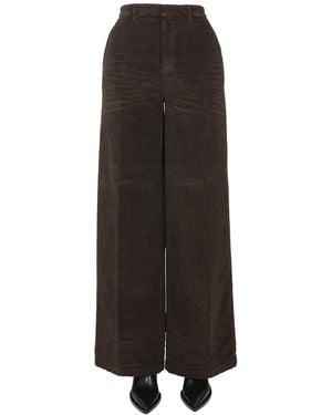 DSquared² Wide Leg Trousers - Black
