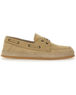 Hogan Leather Boat Moccasin - Natural