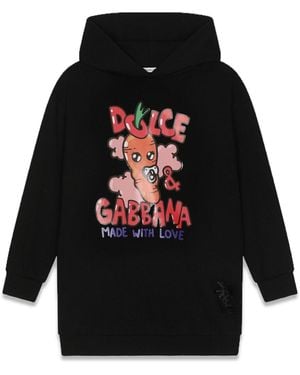 Dolce & Gabbana M/L Hooded Dress - Black
