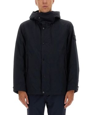 Stone Island Weatherproof Cotton Canvas Short Parka - Blue