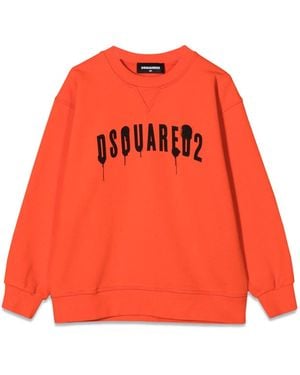 DSquared² Sweatshirt Crewneck Front Logo - Orange