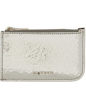 McQueen Card Holder With Logo - Grey