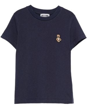 Moschino T Shirt With Logo - Blue
