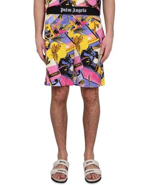 Palm Angels Miami Bermuda Shorts - Black