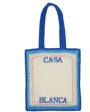 CASABLANCA Crochet Bag - Blue