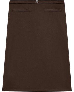 Courreges Polyester Skirt - Brown