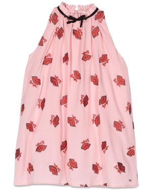Sonia Rykiel Kisses Pinafore Dress - Pink