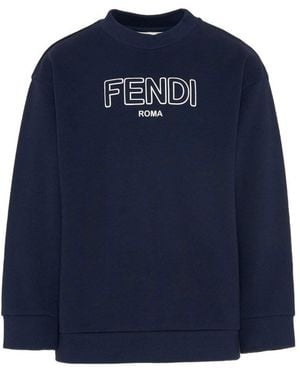 Fendi Jersey With Logo - Blue