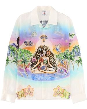 CASABLANCA Innersense/Innocence Linen Shirt - White