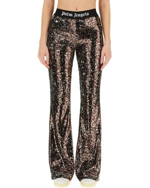 Palm Angels Flare Fit Trousers - Black