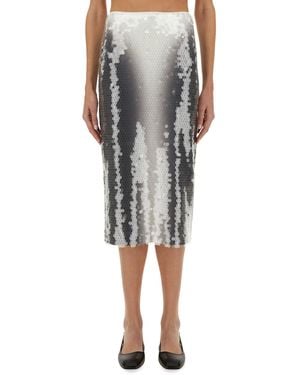 Sportmax "Toano" Sequined Skirt - Grey