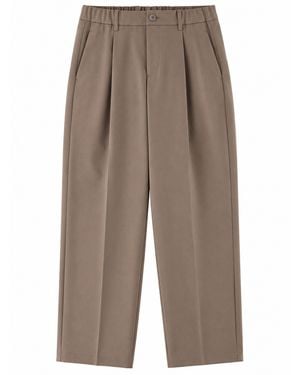 Herno Pantalone Dritto Con Vita Elasticizzata - Gray