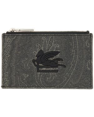 Etro Cotton Polyester Wallets - Black