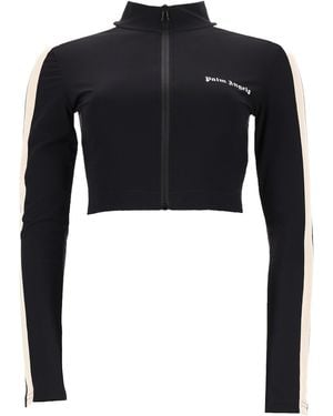 Palm Angels Giacca Training Con Logo - Black