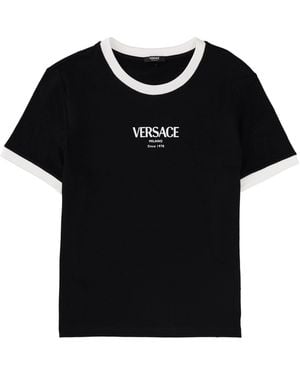 Versace T-Shirt With Logo - Black