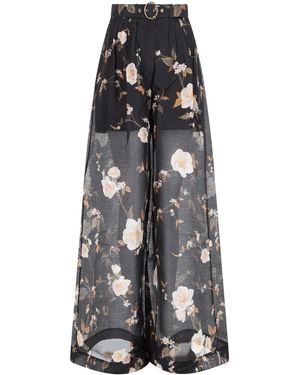 Zimmermann Pantalone "Ascent" Con Pieghe - Grey