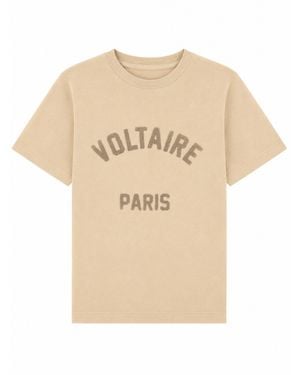 Zadig & Voltaire T-Shirt Con Stampa Logo - Natural