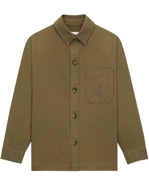 Saint Laurent Cassandre Overshirt - Green