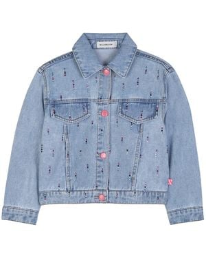 Billieblush Giacca Di Jeans Con Glitter - Blue