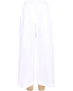 Aspesi Relaxed Fit Wide-Leg Pants - White