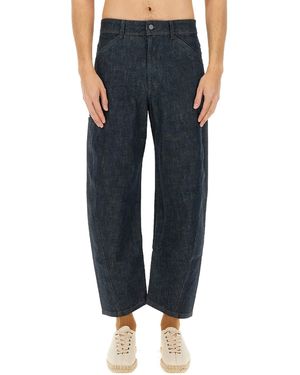 Lemaire Pantalone Twisted Workwear - Blu