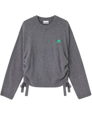 Ganni Wool Blend Jumper - Grey