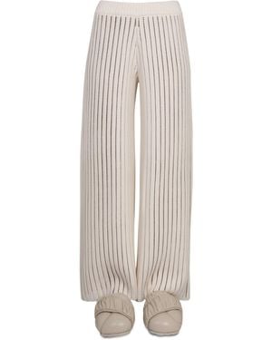 Fabiana Filippi Relaxed Fit Wide Leg Trousers - White