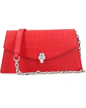 McQueen Borsa "Skull" Mini - Red