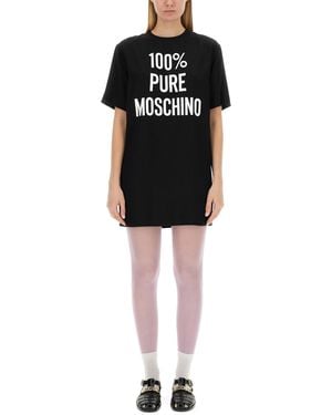 Moschino Dress With Logo - Black