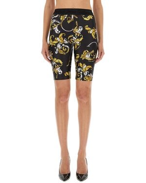 Versace Jeans Couture "Outline Baroque" Cycling Shorts - Green