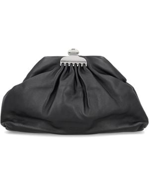 Marc Jacobs Glam Clutch Bag Lamb Leather - Black