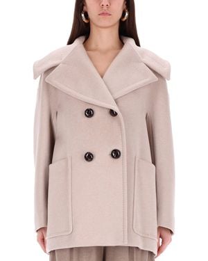 Max Mara Double-Breasted Coat "Mario" - Natural