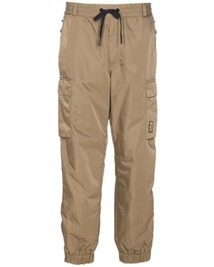 Moncler Logo-Patch Elasticated Trousers - Natural