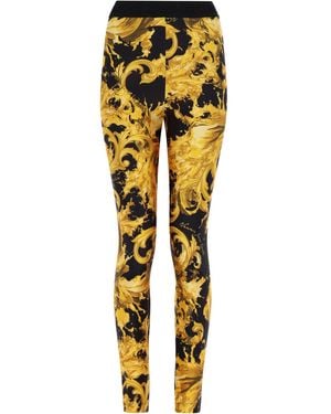 Versace Jeans Couture Leggings Con Stampa - Yellow