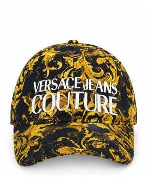 Versace Jeans Couture Cappello Da Baseball Con Stampa Barocca - Black