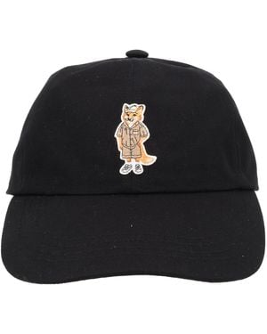 Maison Kitsuné Cappello "Dressed Fox" - Black
