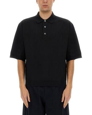 Studio Nicholson Knitted Polo - Black