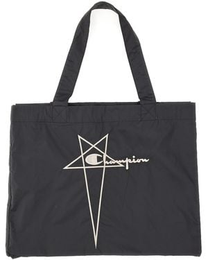 Champion x Rick Owens Nylon Tote Bag - Black