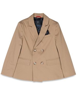 Fay Double-Breasted Jacket - Natural