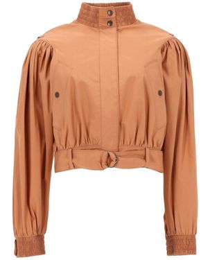 Chloé Elegant Cotton Sports Jacket For - White