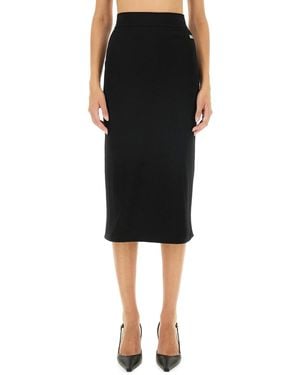 Dolce & Gabbana Luxury Longuette Skirt For - Black