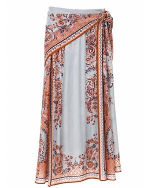 Zimmermann Gonna "Aster" Con Dettaglio Foulard - White