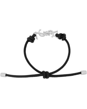 Saint Laurent Bracelet Cassandre Leather - White
