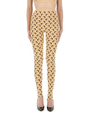 Marine Serre "Moon" Leggings - Metallic
