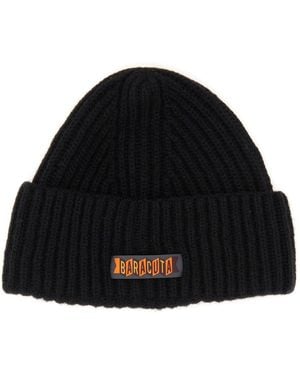 Baracuta Cappello Beanie Con Patch Logo - Nero