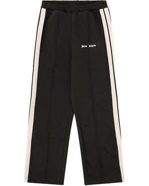 Palm Angels Pantalone Tuta Acetato Con Bande Laterali - Black